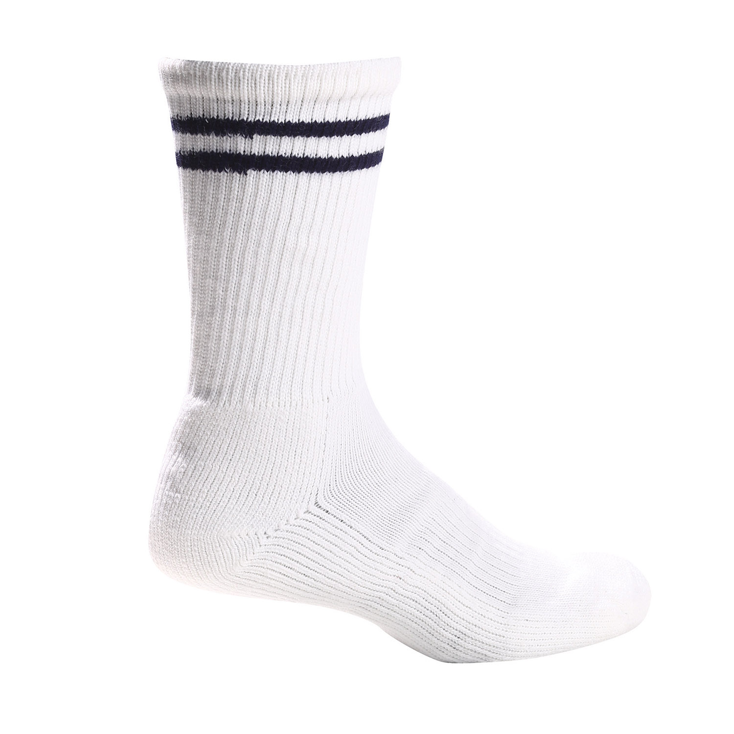 WHITE ACRYLIC CREW LENGTH SOCK